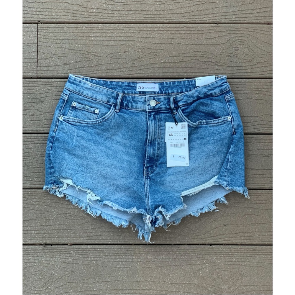 NEW ☀️ Zara Hi-Rise Denim Shorts